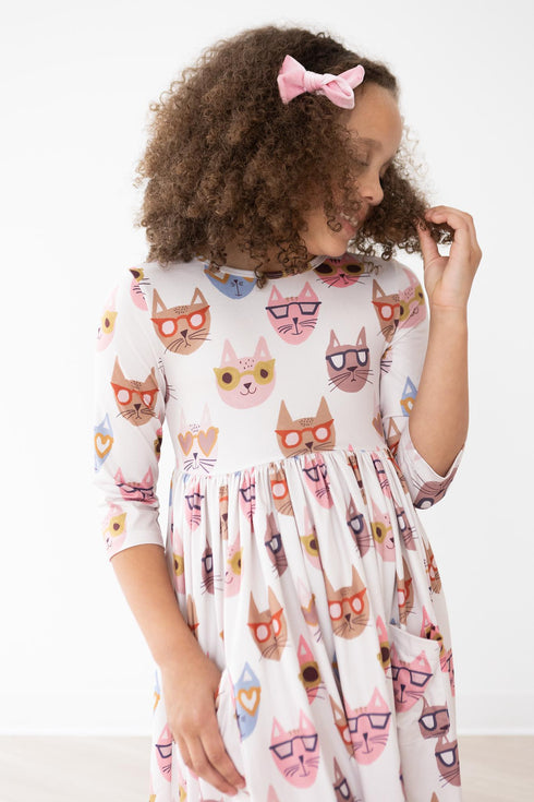 cattitude-3-4-sleeve-pocket-twirl-dress Mila & Rose - Sophia's Style-2